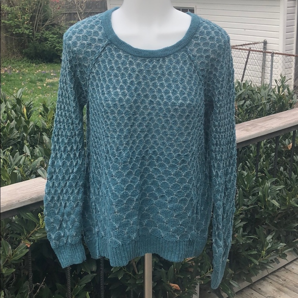 Anthropologie Moth Brand Teal Sweater